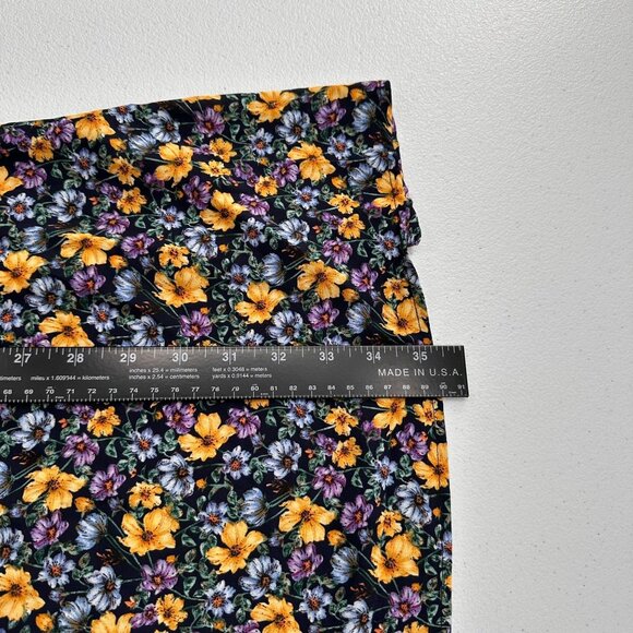 Shein Curve 4XL Floral Long Sleeve Mini Dress Zipper Babydoll Cottage Swing Boho - Picture 5 of 10